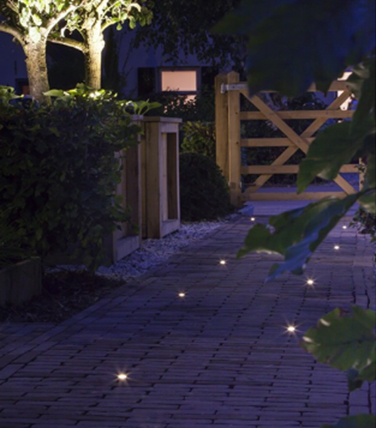 Hyve 22 light installed in interlock walkway
